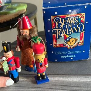 Bears in Toyland Collector Ornaments - Red and Blue